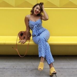 Anthropologie Whit Two Polka Dot Jumpsuit
